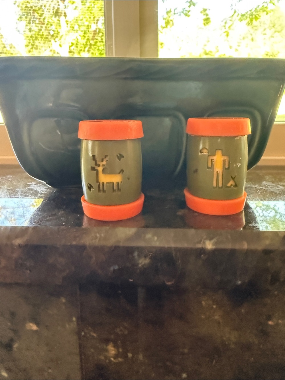 Vintage Salt and Pepper from St. Labre Indian School, Montana.Perfect Condition